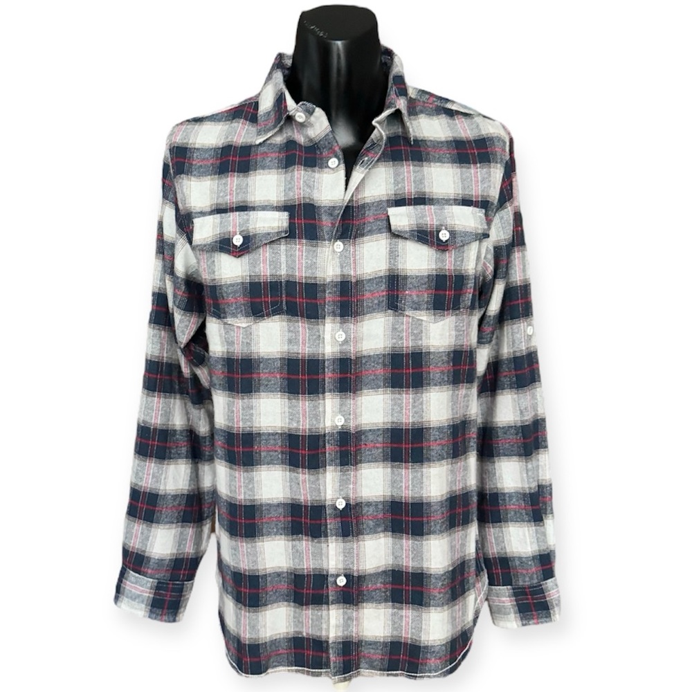Burnside Long-sleeve Plaid Flannel Shirt